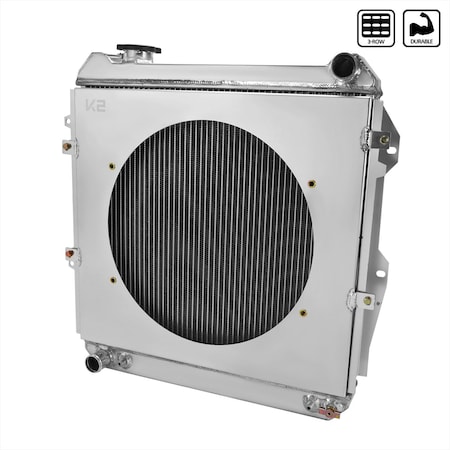 Spec-D Tuning V6 TOYOTA 4RUNNER V6 3 ROW RADIATOR WITH FAN SHROUD RAD3F-4RUN88V6